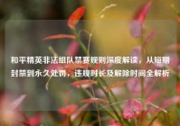 和平精英非法组队禁赛规则深度解读，从短期封禁到永久处罚，违规时长及解除时间全解析