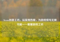 Steam创意工坊，玩家用热爱，为游戏续写无限可能——蜜獾游戏工坊