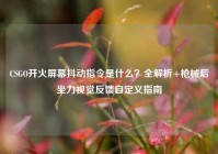 CSGO开火屏幕抖动指令是什么？全解析+枪械后坐力视觉反馈自定义指南