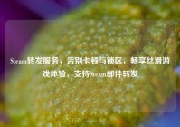 Steam转发服务，告别卡顿与锁区，畅享丝滑游戏体验，支持Steam邮件转发