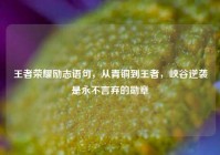 王者荣耀励志语句，从青铜到王者，峡谷逆袭是永不言弃的勋章