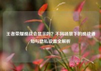 王者荣耀观战会显示吗？不同场景下的观战通知与隐私设置全解析