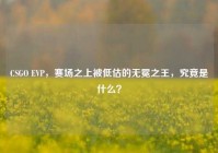 CSGO EVP，赛场之上被低估的无冕之王，究竟是什么？