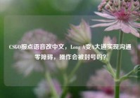 CSGO报点语音改中文，Long A变A大道实现沟通零障碍，操作会被封号吗？