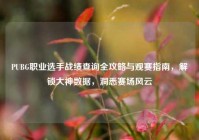 PUBG职业选手战绩查询全攻略与观赛指南，解锁大神数据，洞悉赛场风云