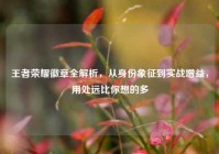 王者荣耀徽章全解析，从身份象征到实战增益，用处远比你想的多