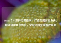 Steam个人资料完善指南，打造专属游戏身份，解锁进阶社区体验，突破资料受限游戏限制