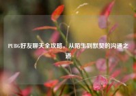 PUBG好友聊天全攻略，从陌生到默契的沟通之道