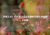 开箱上头！PUBG箱子玩法全解析及必入游戏内容推荐