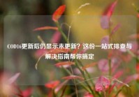 COD16更新后仍显示未更新？这份一站式排查与解决指南帮你搞定