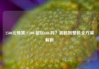 2500元预算/2500U能玩LOL吗？装机到整机全方案解析
