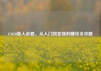 CSGO新人必看，从入门到变现的赚钱全攻略