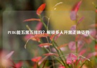 PUBG能五黑五排吗？解锁多人开黑正确姿势