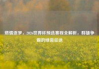 燃情逐梦，2026世界杯预选赛程全解析，群雄争霸的绿茵征途