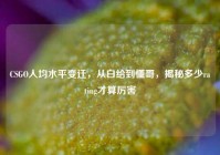 CSGO人均水平变迁，从白给到懂哥，揭秘多少rating才算厉害
