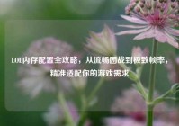 LOL内存配置全攻略，从流畅团战到极致帧率，精准适配你的游戏需求
