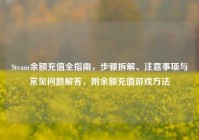 Steam余额充值全指南，步骤拆解、注意事项与常见问题解答，附余额充值游戏方法