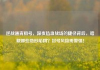 逆战通宵租号，深夜热血战场的捷径背后，暗藏哪些隐形陷阱？封号风险需警惕！