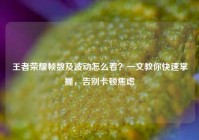 王者荣耀帧数及波动怎么看？一文教你快速掌握，告别卡顿焦虑