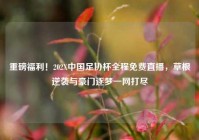 重磅福利！202X中国足协杯全程免费直播，草根逆袭与豪门逐梦一网打尽