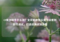CF显卡帧率怎么调？全攻略教你从显卡设置到游戏调试，打造丝滑战场体验