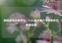 解锁战场专属荣光，PUBG豪华通行卡全解析及使用指南