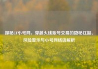 探秘CF小号网，穿越火线账号交易的隐秘江湖、风险警示与小号网络语解析