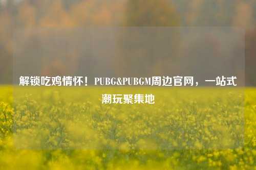 解锁吃鸡情怀！PUBG&PUBGM周边官网，一站式潮玩聚集地