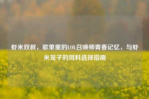 虾米双叙，歌单里的LOL召唤师青春记忆，与虾米笼子的饵料选择指南