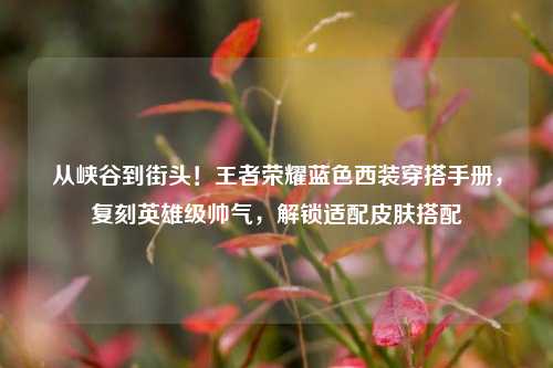 从峡谷到街头！王者荣耀蓝色西装穿搭手册，复刻英雄级帅气，解锁适配皮肤搭配