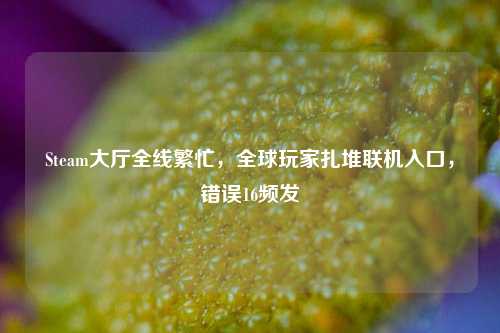 Steam大厅全线繁忙,全球玩家扎堆联机入口,错误16频发