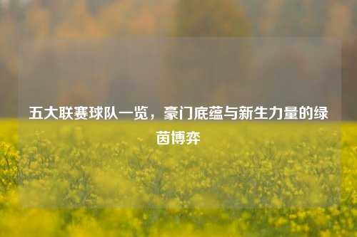 五大联赛球队一览,豪门底蕴与新生力量的绿茵博弈