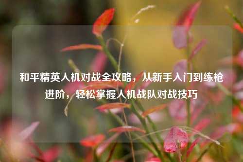 和平精英人机对战全攻略,从新手入门到练枪进阶,轻松掌握人机战队对战技巧