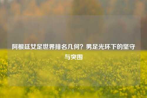 阿根廷女足世界排名几何?男足光环下的坚守与突围