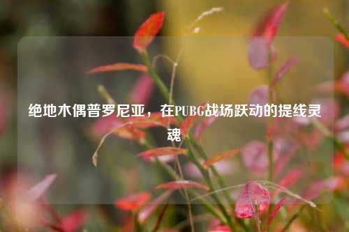 绝地木偶普罗尼亚，在PUBG战场跃动的提线灵魂
