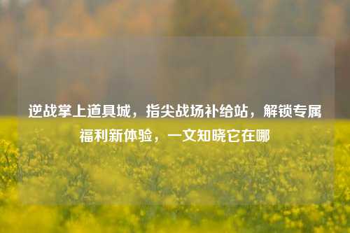 逆战掌上道具城,指尖战场补给站,解锁专属福利新体验,一文知晓它在哪