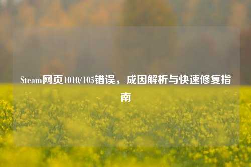 Steam网页1010/105错误,成因解析与快速修复指南