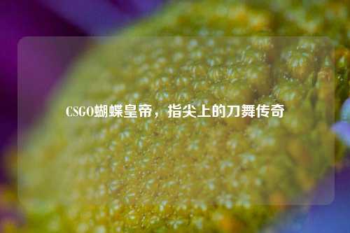 CSGO蝴蝶皇帝，指尖上的刀舞传奇