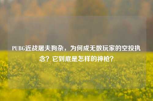PUBG近战屠夫狗杂,为何成无数玩家的空投执念?它到底是怎样的神枪?