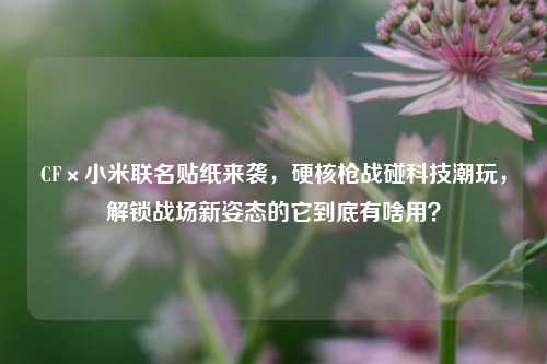 CF×小米联名贴纸来袭,硬核枪战碰科技潮玩,解锁战场新姿态的它到底有啥用?