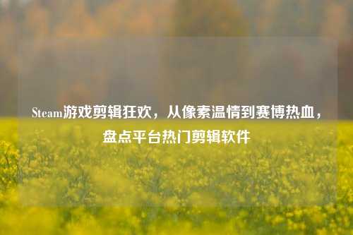 Steam游戏剪辑狂欢,从像素温情到赛博热血,盘点平台热门剪辑软件