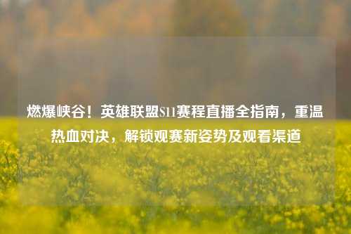 燃爆峡谷!英雄联盟S11赛程直播全指南,重温热血对决,解锁观赛新姿势及观看渠道