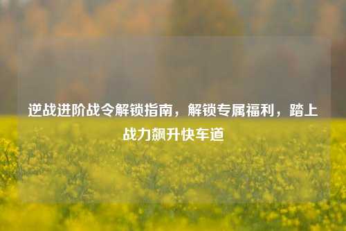 逆战进阶战令解锁指南,解锁专属福利,踏上战力飙升快车道