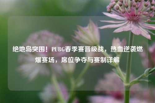绝地岛突围!PUBG春季赛晋级战,热血逆袭燃爆赛场,席位争夺与赛制详解
