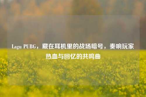 Lagu PUBG,藏在耳机里的战场暗号,奏响玩家热血与回忆的共鸣曲