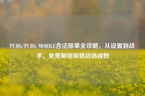 PUBG/PUBG MOBILE合法除草全攻略,从设置到战术,免费解锁极致战场视野