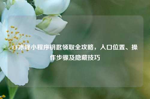 CF冰峰小程序钥匙领取全攻略，入口位置、操作步骤及隐藏技巧