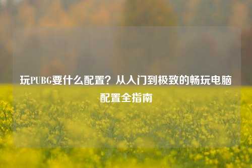 玩PUBG要什么配置？从入门到极致的畅玩电脑配置全指南