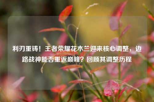 利刃重铸！王者荣耀花木兰迎来核心调整，边路战神能否重返巅峰？回顾其调整历程