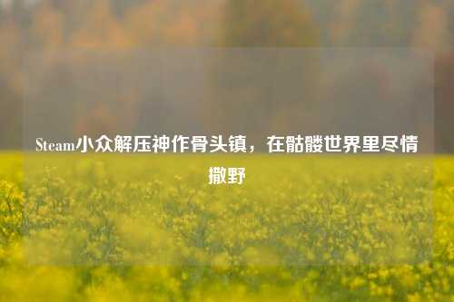 Steam小众解压神作骨头镇，在骷髅世界里尽情撒野